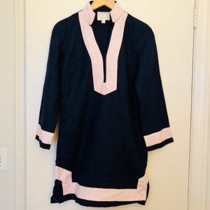 SAIL TO SABLE Long Sleeve Linen Tunic Dress  S